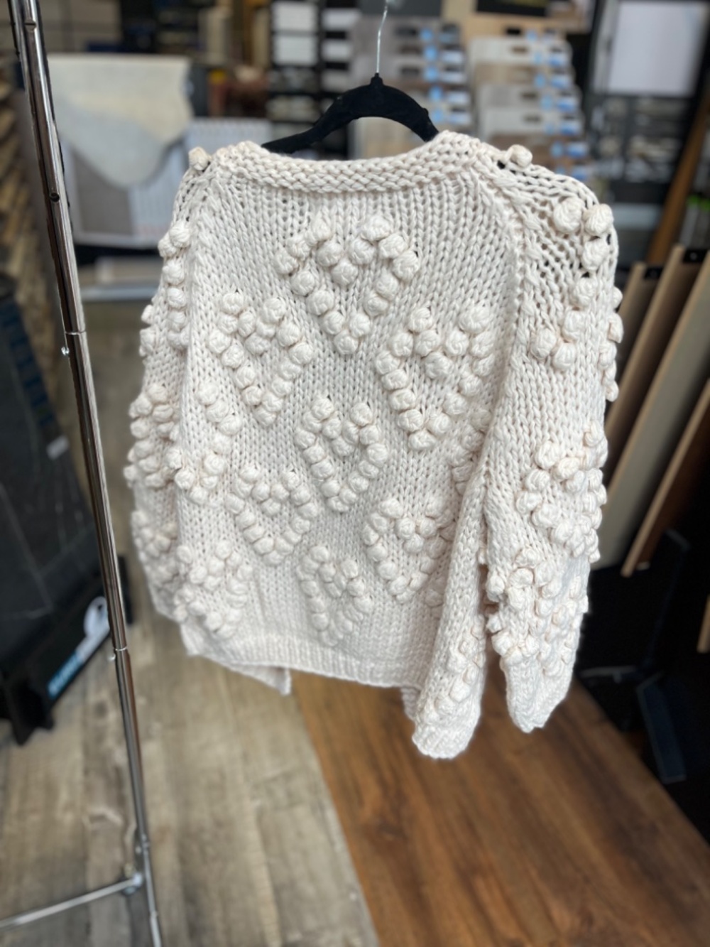Chicwish hand knit heart cardigan sweater